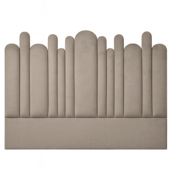 Yardley Artisty Velvet Overlap Headboard Only Queen Dust