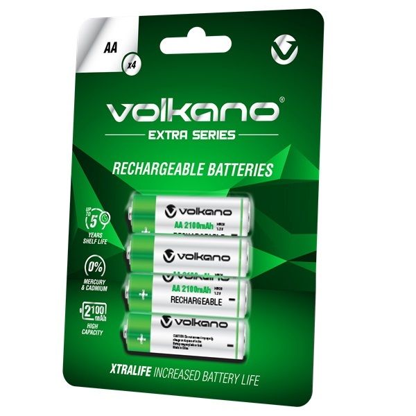 Volkano Extra series Rechargeable Batteries AA pack of 4