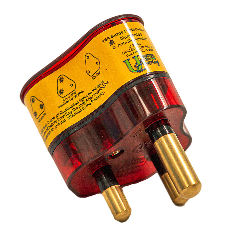 UNITED ELECTRICAL 16 Amp Surge Protection Plug Top