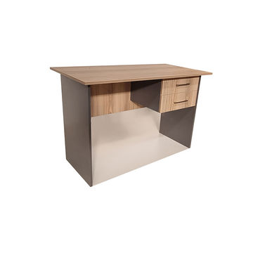 London 2 Drawer Desk 120cm - Sahara & Storm Grey
