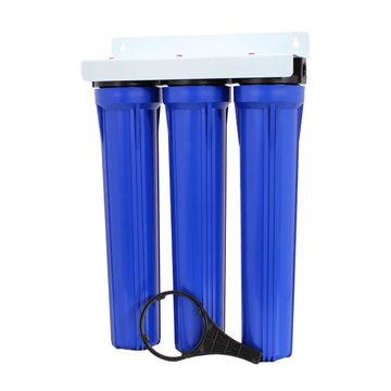 SUPERPURE 3-Stage Slimline Whole House Water Filtration System on Bracket