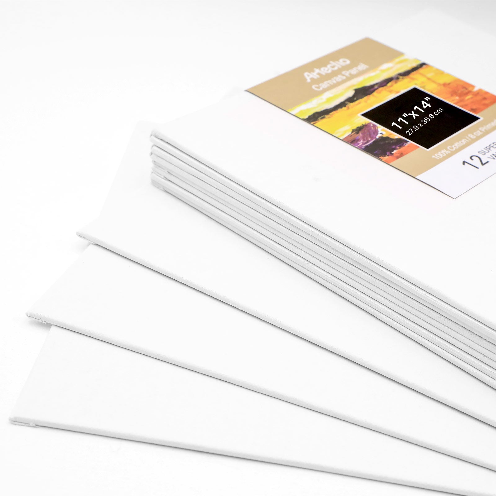 Artecho Canvas Panel 12 Set Value Pack White - 11