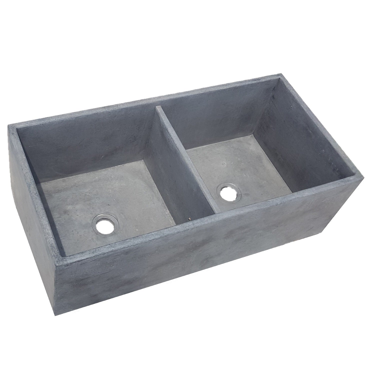 Large charcoal double concrete kitchen butler basin 800 x 400x 260mm