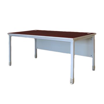 MaqelepoFurn - Operator's Square Tube Office Desk With A Mahogany Surface