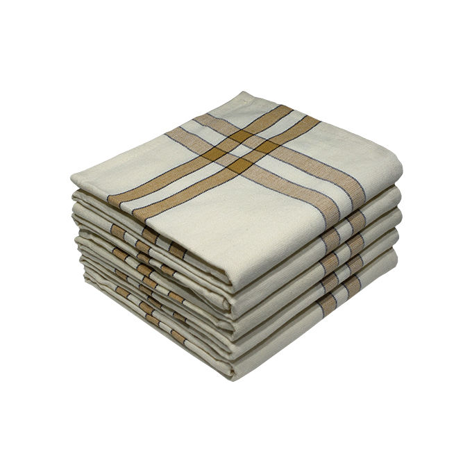 Multipurpose, Easy Fit, Absorbent Kitchen Towel - Design 2374 - 045x070cms - (05 Pc Pack) - Checks - Pebble