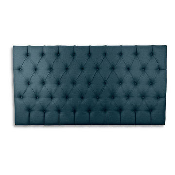 Ella Deep Buttoned Velvet Headboard - Queen