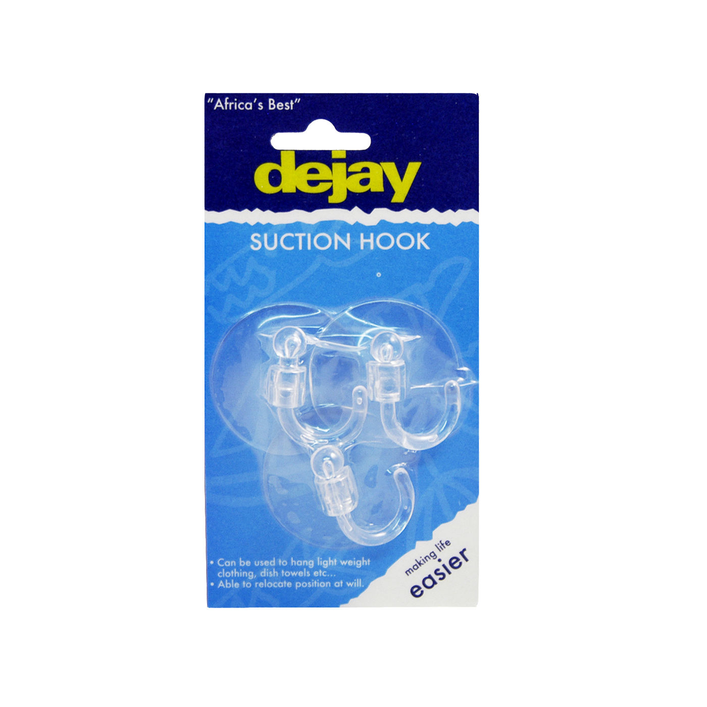 Dejay - Suction Hook - 3/card - A19 - 6 Pack