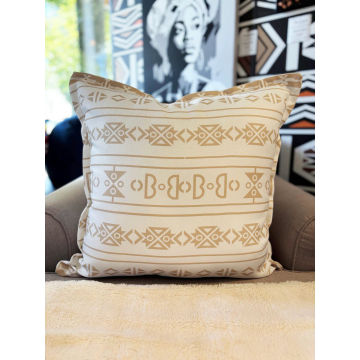 MoTSO DeSIGNED African Print Sepedi-Inspired Cushion Beige