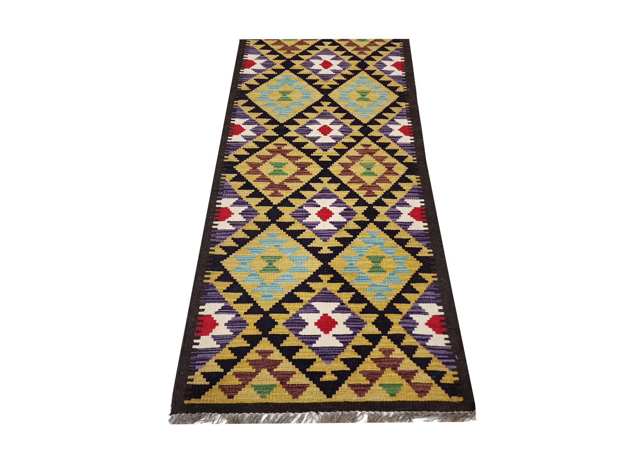 Stunning Afghan Maimana kilim 210 x 61cm