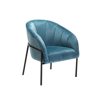 Vividitto - Sajah Velvet Chair - Petrol Blue