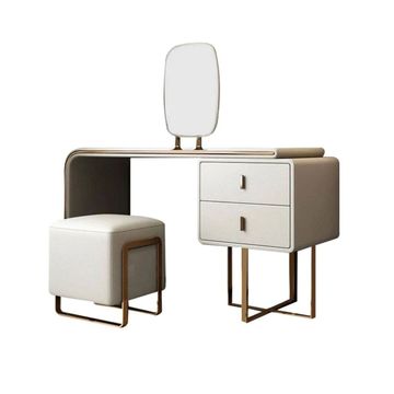 Cream White Plywood 2 Drawer Dresser
