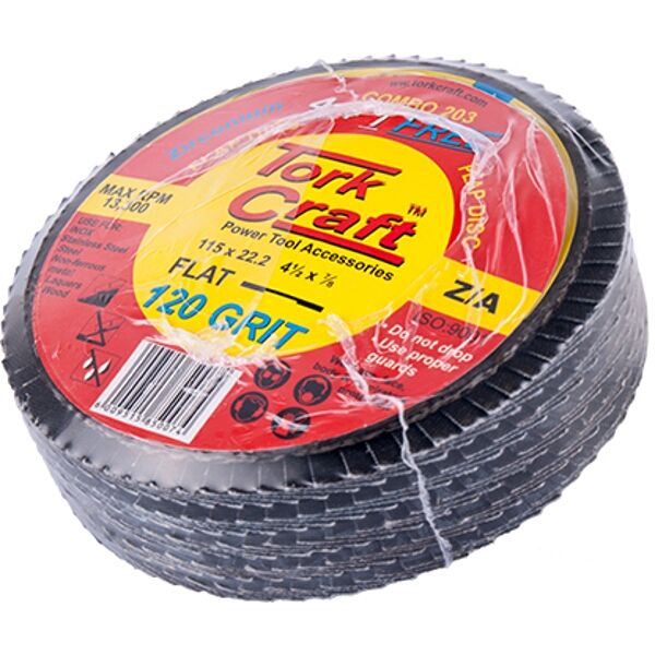 Flap Disc Zirconium 115Mm 120 Grit Flat 41 Free