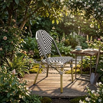 KC FURN-Woven Bistro Patio Chair