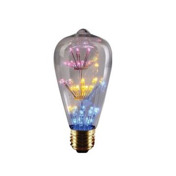 230VAC 3W St64 Scattered LED Lamp E27 7 Mixed Colours