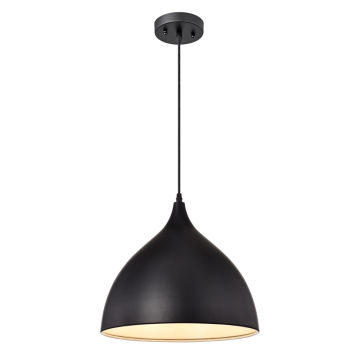 Industrial 1 Light Textured Black Mini Pendant Ceiling Fixture