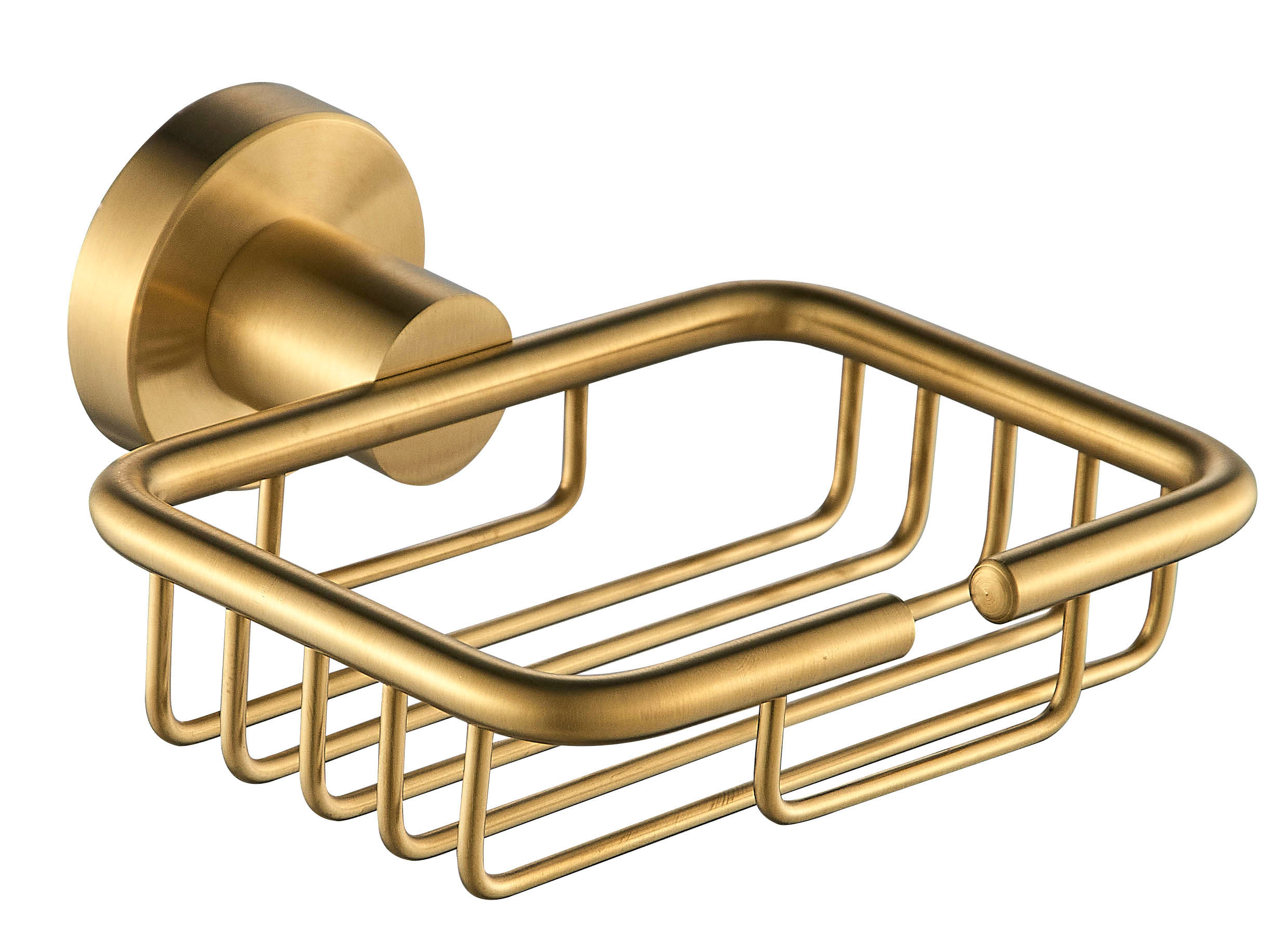 MILAN BRUSHED BRASS SOAP BASKET