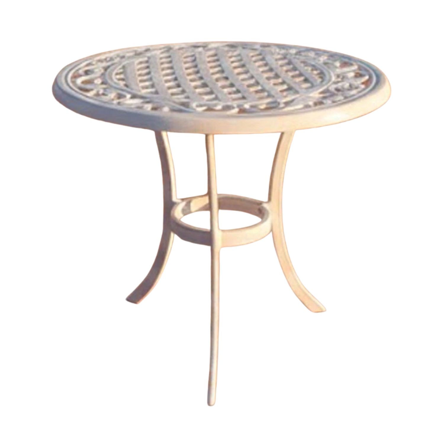 Coral Aluminium Dining Set 2-Seater 600mm Round (White)