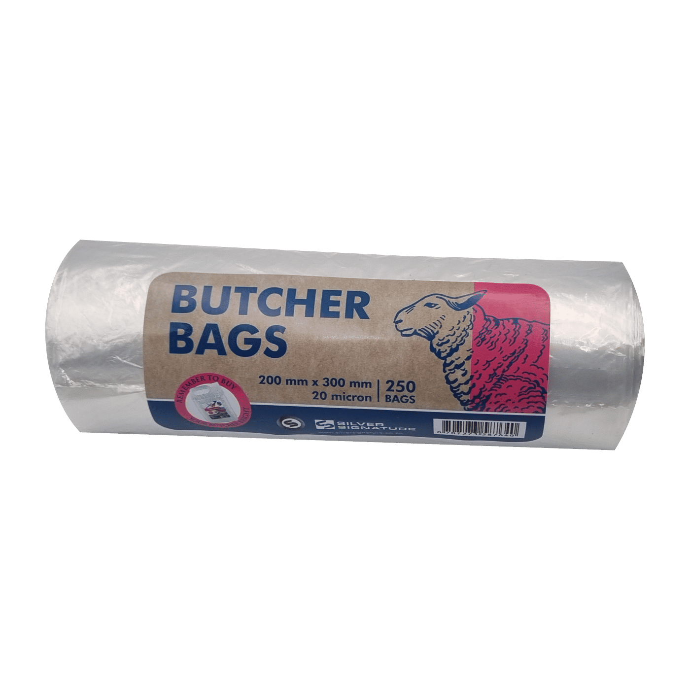 Butcher Bags 200mm x 300mm x 20mic x 250 per roll