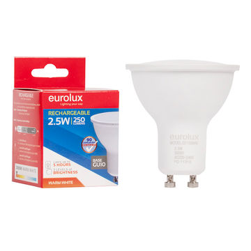 Rechargeable GU10 LED 3W Warm White
