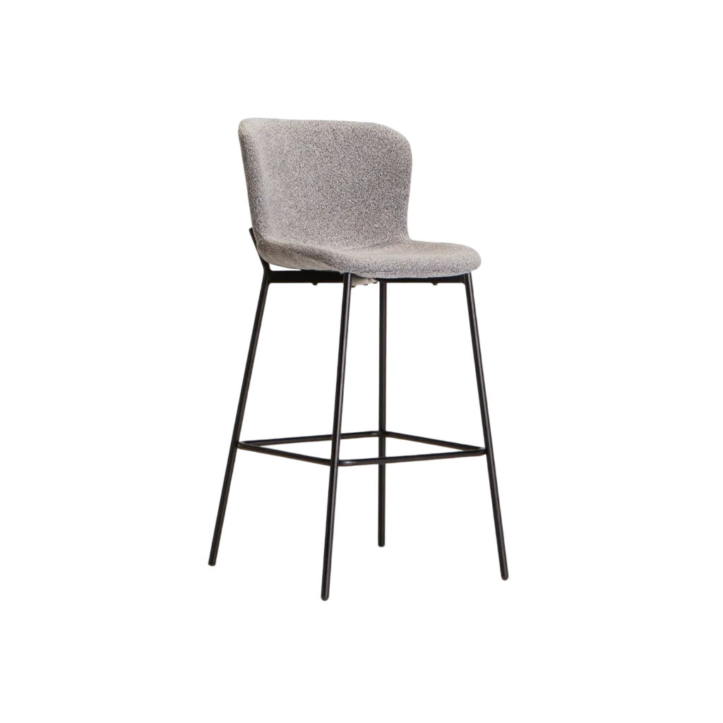 Vividitto -Tequila Fabric Barstool - Grey