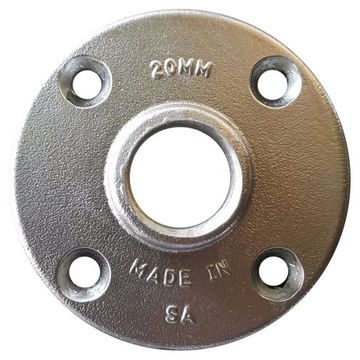 Flange Aluminium Non Sabs Thread 20mm Pipe Od 26M - 2 Pack