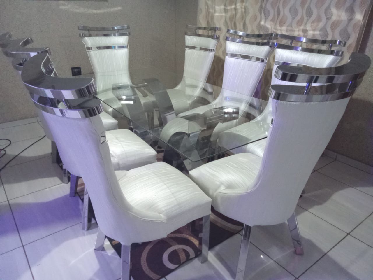8 Seater Stainless Steel Dining Room Suite