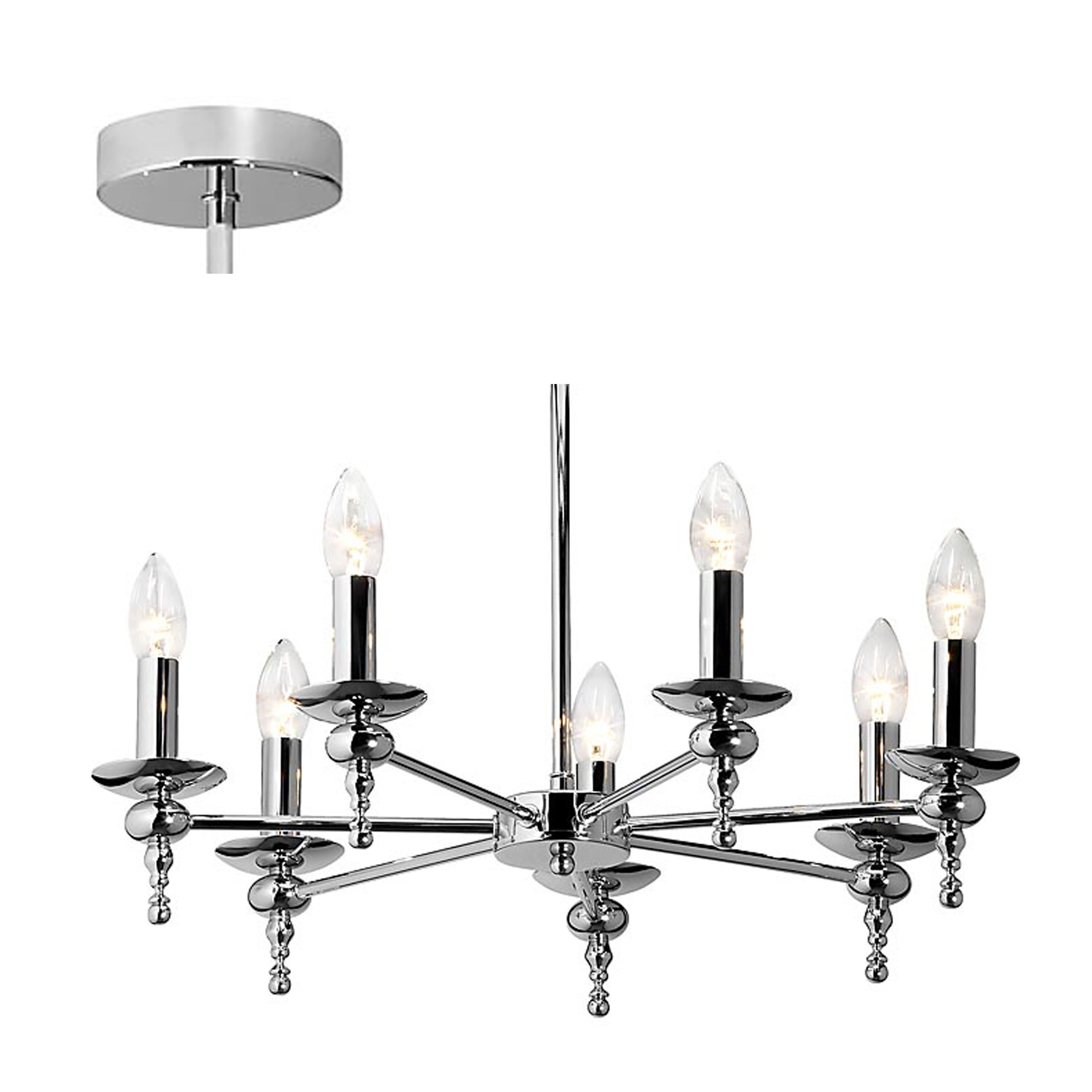Eurolux Radiant Supreme Chandelier 550mm Chrome