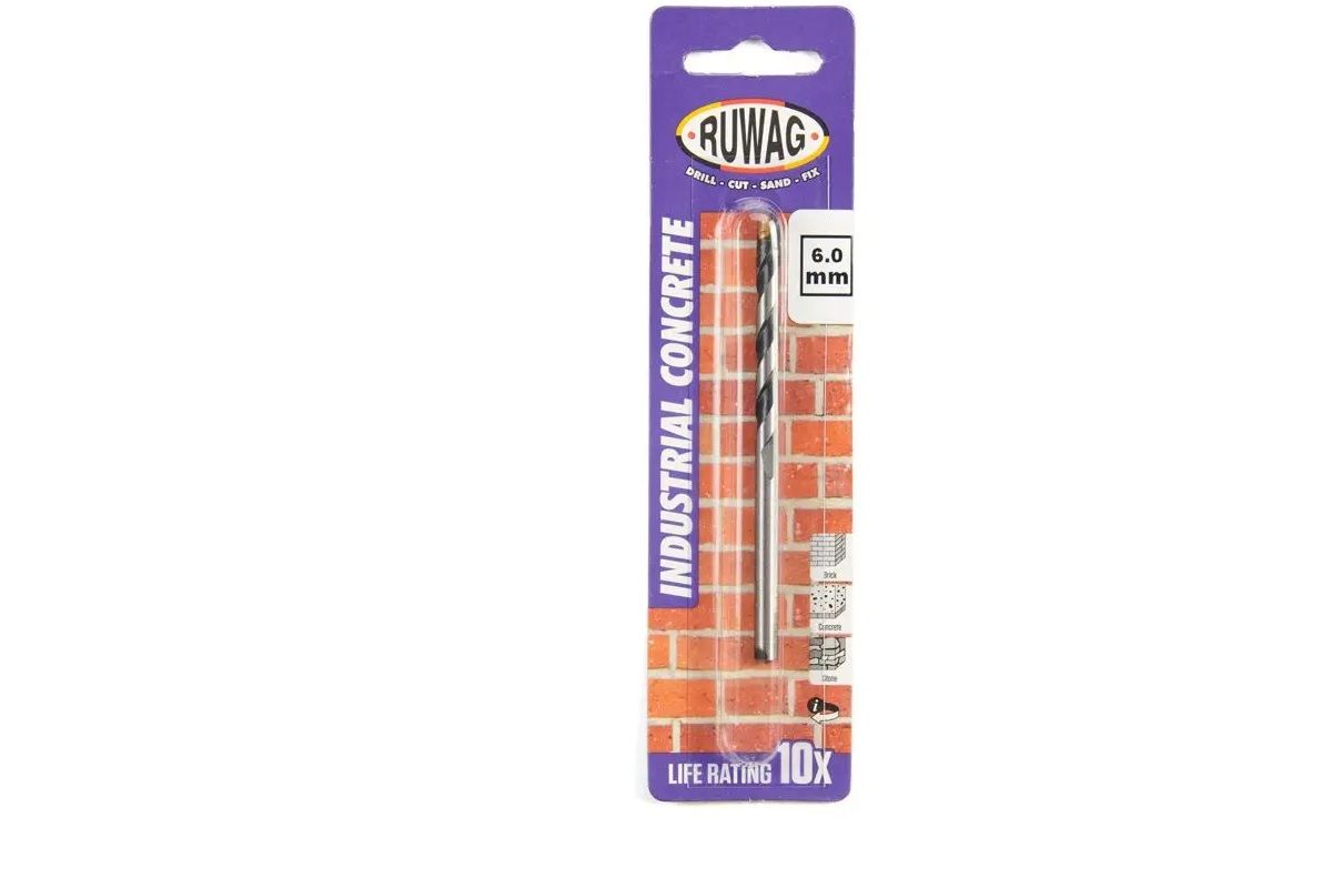 Concrete Drill Bit, Ruwag, 6mm (4 pack) BY WOODLY