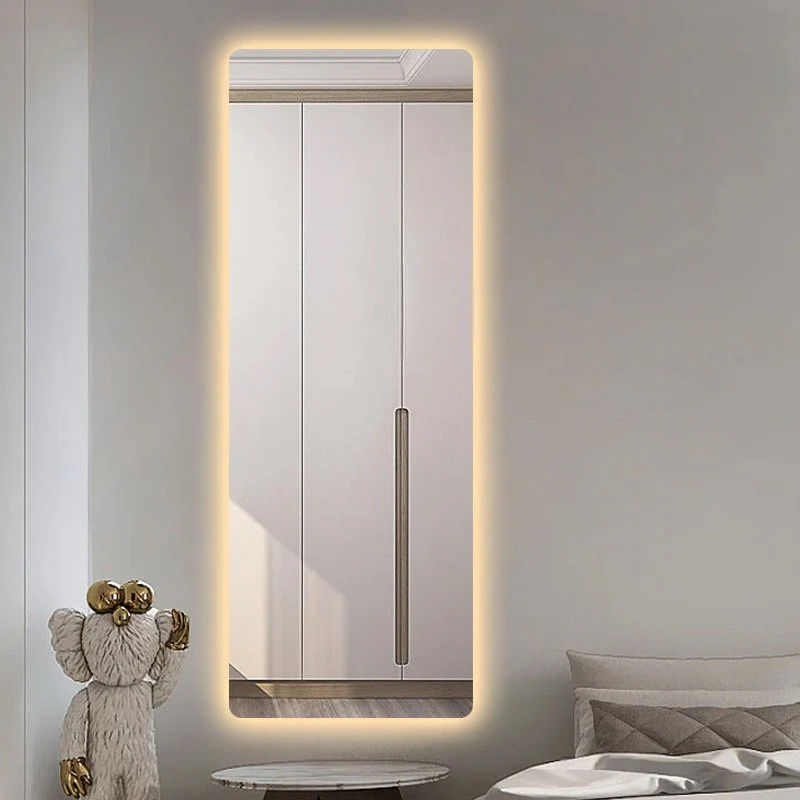 Emily Wall Mirror Round Corner Warm White 80x180