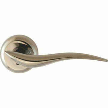 "Dove" - Classic Door Handle on Rose