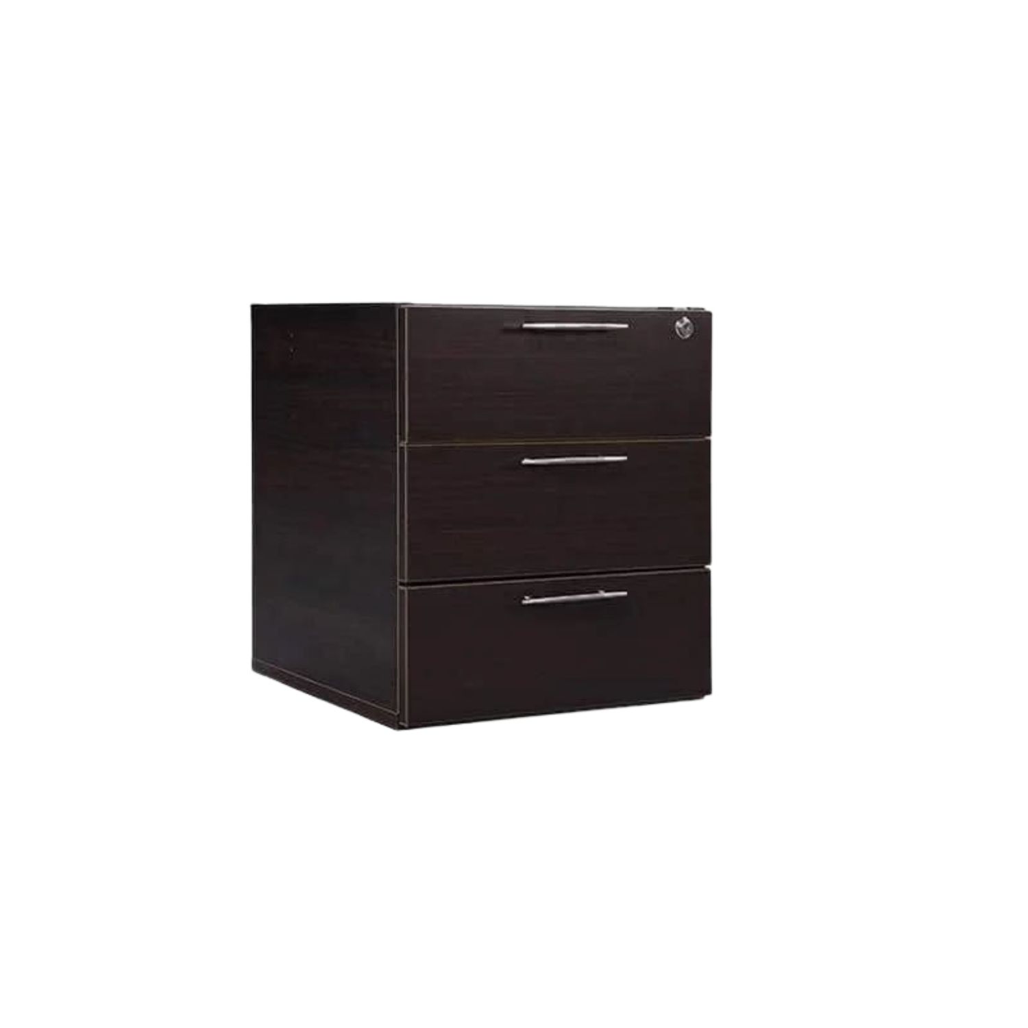 Wenge 3 Drawer Desk Storage Unit