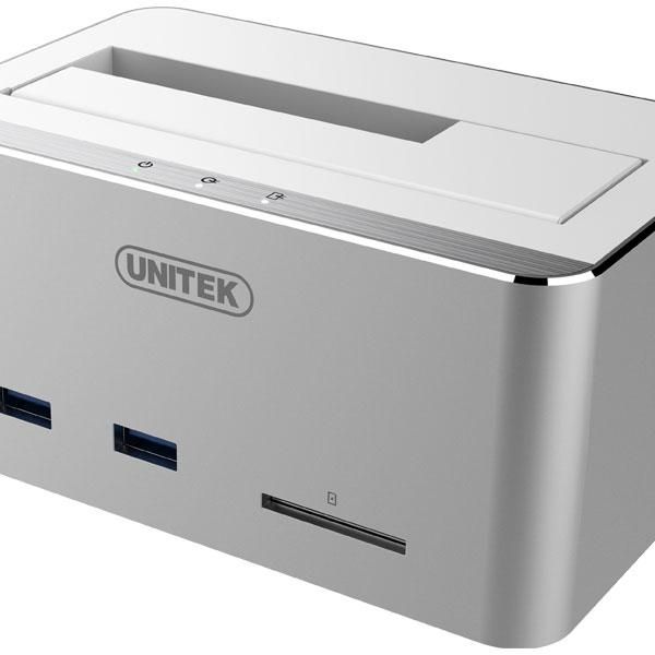 Unitek Usb3.0 Sata Docking Station With 2-Port Usb3.0 Hub + Sd Card Reader And Uasp Function