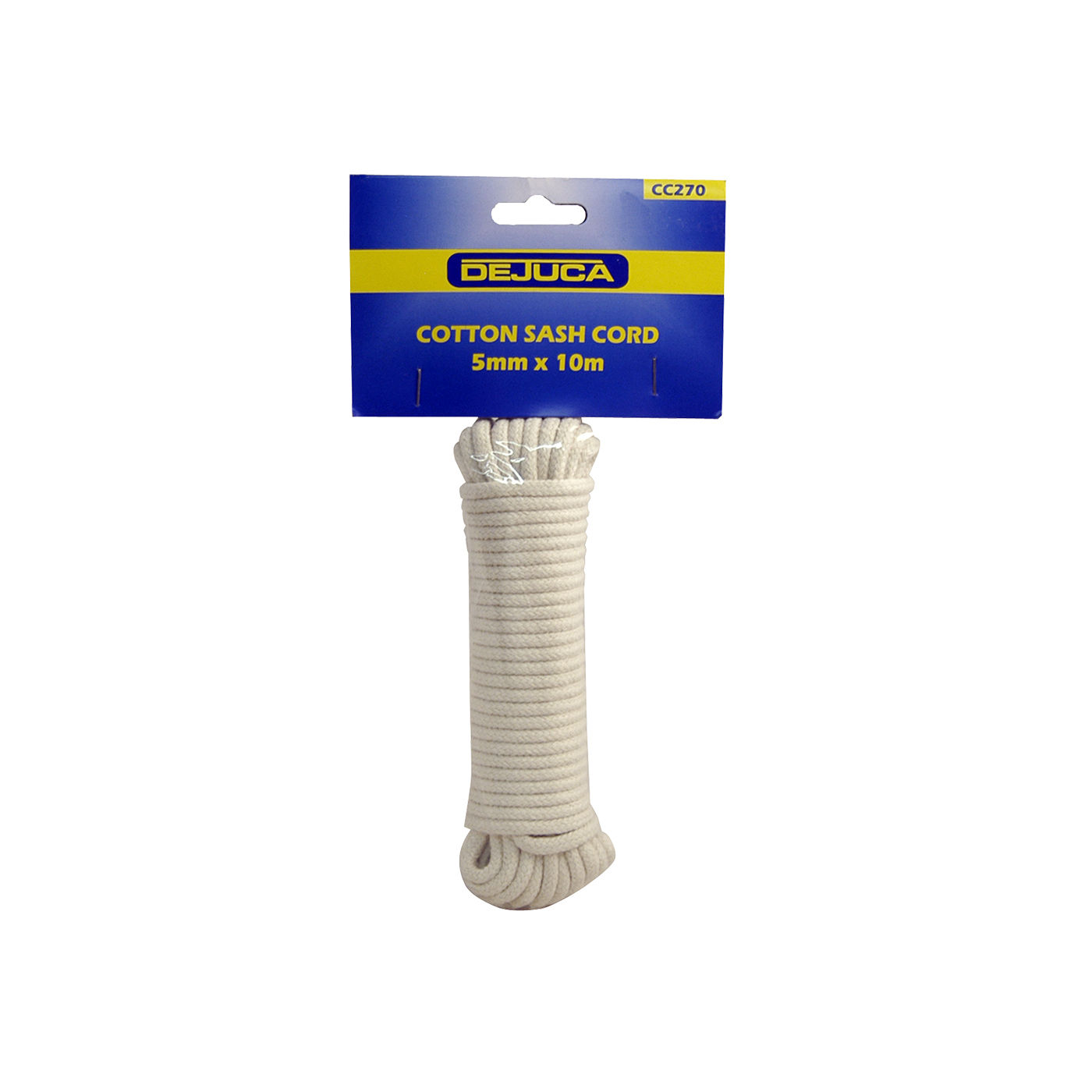 Dejuca - Cotton Sash Cord - 5mm X 10m  - Cord - 5mm - (hank) - 8 Pack