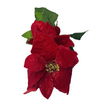 POINSETTIA 7 HEADS 46X20CM RED