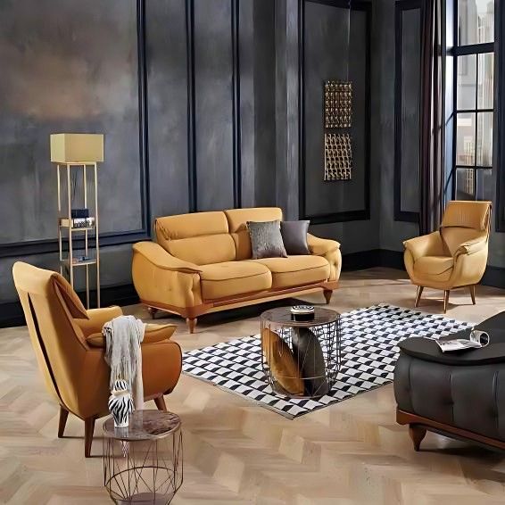 Lebone Exclusive Living Room Set 3 Free Cushions