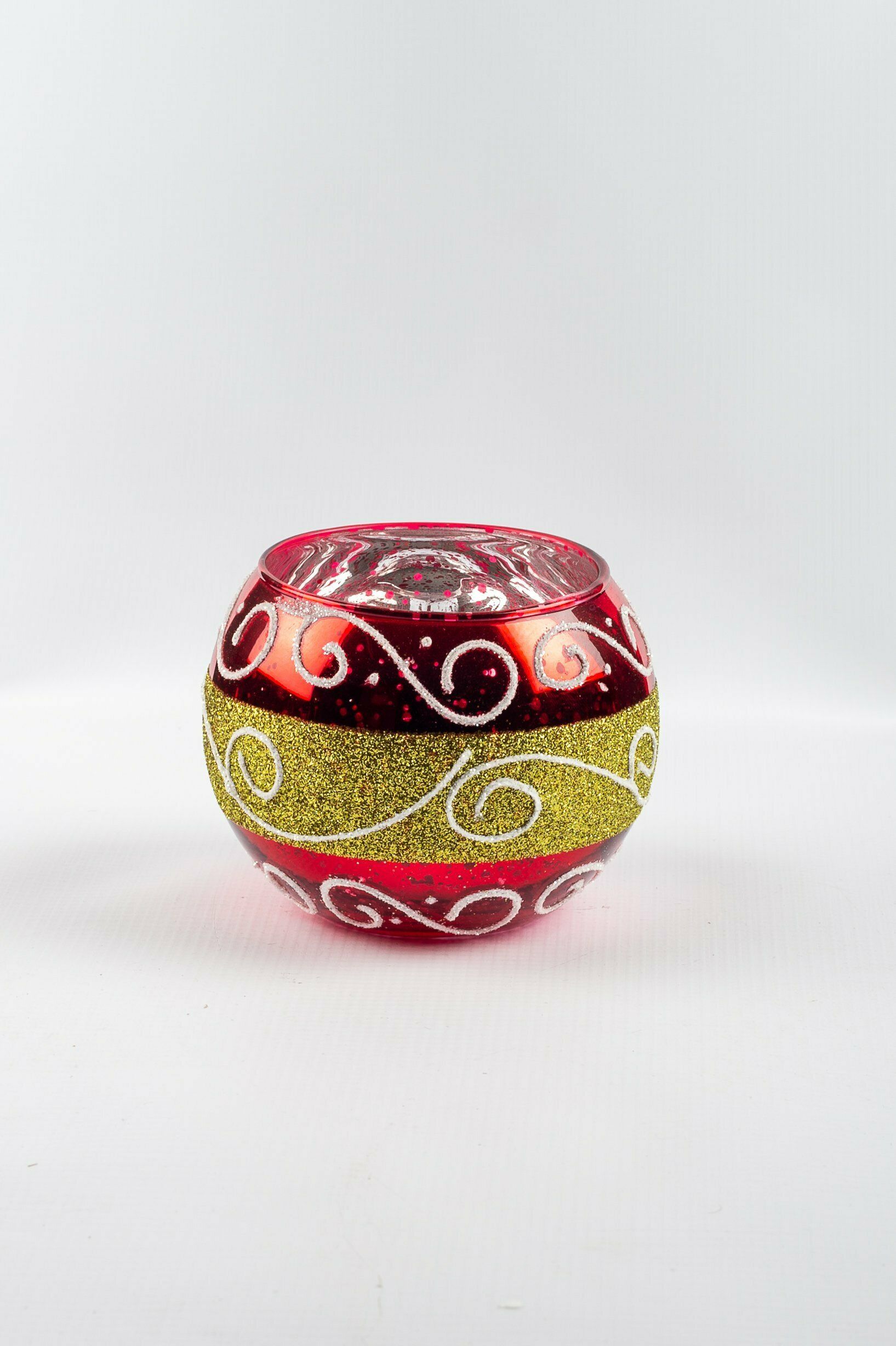 XMAS ROSE BOWL 10.5CMX8.5CM
