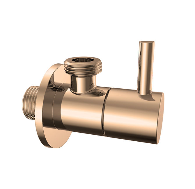 Devario Premio Angle Valve Round Brass HQ -Rose Gold