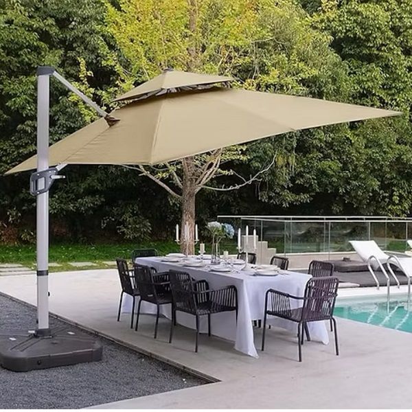 Prestige Home - Cantilever Khaki Umbrella