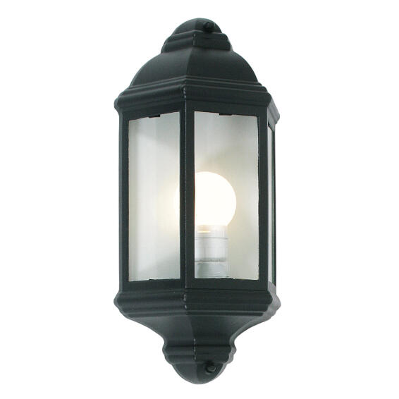 Brightstar Outdoor Half Lantern Light Black