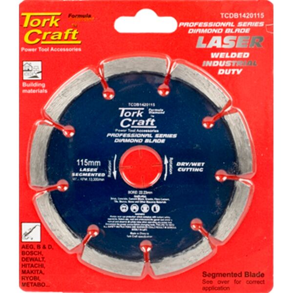 Diamond Blade 115Mm Segmented Laser Industrial