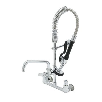 Wall mounted mini pre-rinse spray with 8” faucet - T&S