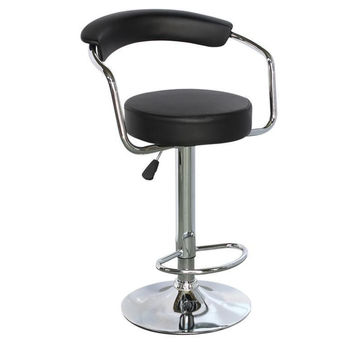 Broadway - Modern PU Leather Barstool - Black