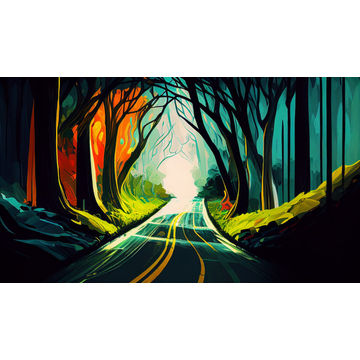 Canvas Wall Art - Canvas Wall Art-Roan in a Forest - B1212 - [120 x 80 cm]