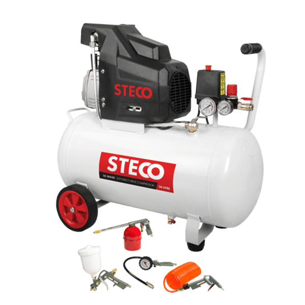 STECO 50L AIR COMPRESSOR  2HP - 5PCS KIT