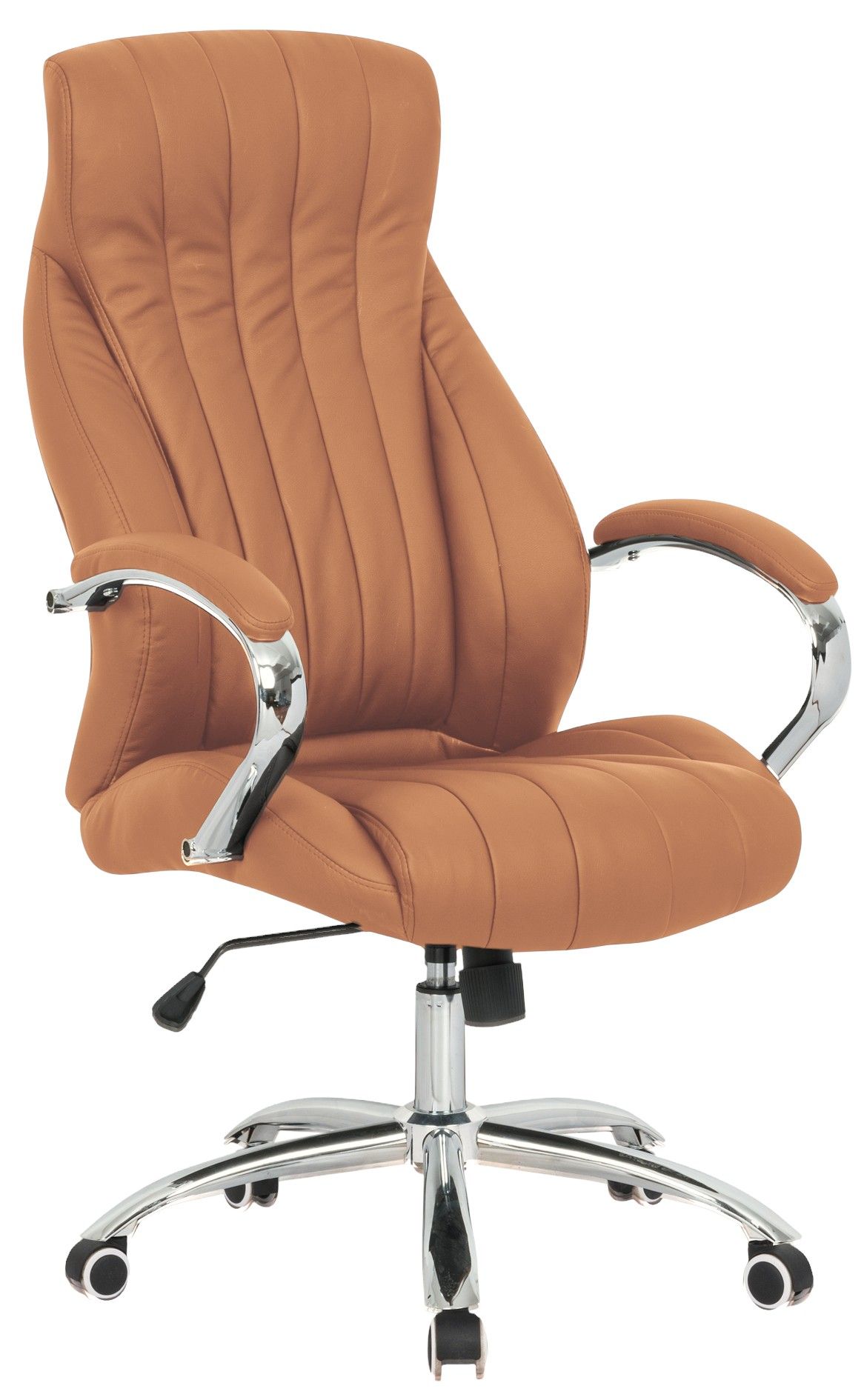 TOCC Affinity Camel High Back PU Leather Office Chair With Padded Arms