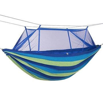Portable Automatic Quick opening Fabric Hammock with Mosquito Net 290x140cm