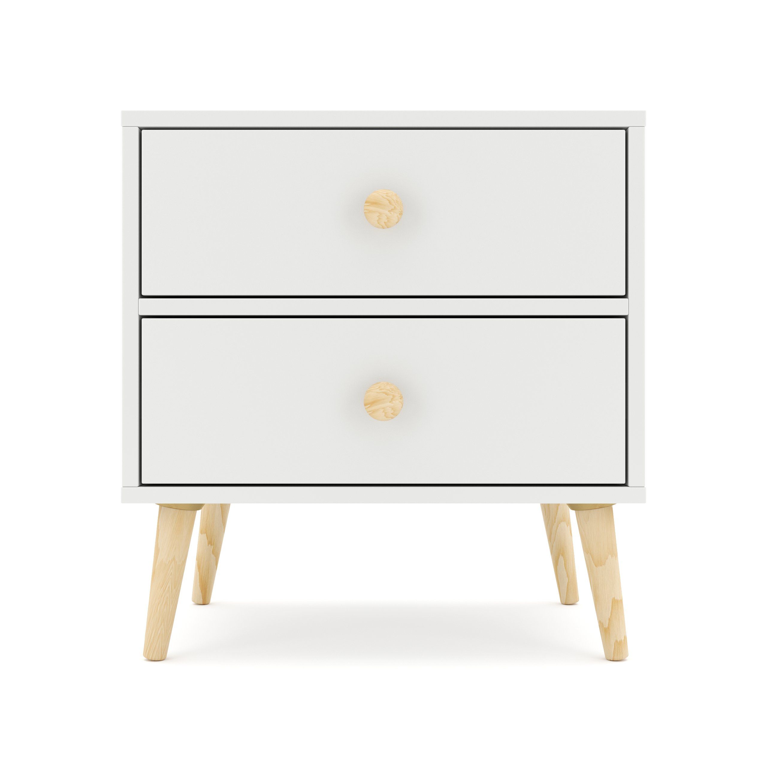 BAM! Impression Two Drawer Bedside Table - Folkstone Grey