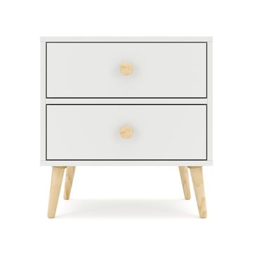 BAM! Impression Two Drawer Bedside Table - Folkstone Grey