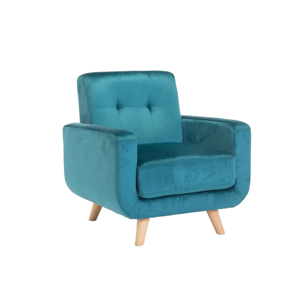 Vividitto - Pejane Velvet Armchair - Teal
