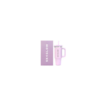 SkyGlow Tumbler with Straw 880ML-LargeTumblerTravel Mug w Handle-Leakproof - Lavender Purple